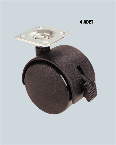4’lü Kilitli Tekerlek Ayak 4 cm Sessiz ve Dayanıklı