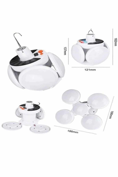 5 Kanatlı Bahçe Aydınlatma Led Askılı Solar Güneş Enerji Usb Sarjlı