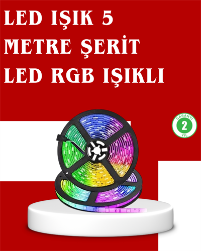 5 Metre Kumandalı RGB Şerit LED Aydınlatma