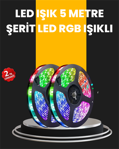 5 Metre Kumandalı Su Geçirmez Şerit LED
