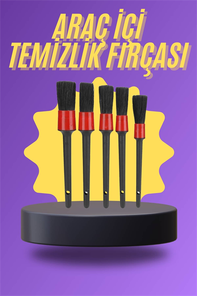 5 Parça Araç İçi Temizlik Fırçası Araç İçi-Dışı Temizleme Fırça Seti