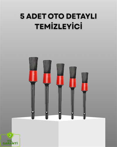 5 Parça Detay Temizlik Fırçası Seti Jant Motor Havalandırma İç Dış Temizlik