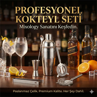 5 Parça Kokteyl Hazırlama Seti 550 Ml