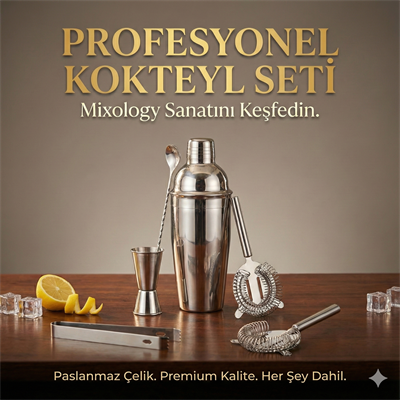 5 Parça Kokteyl Hazırlama Seti 550 Ml