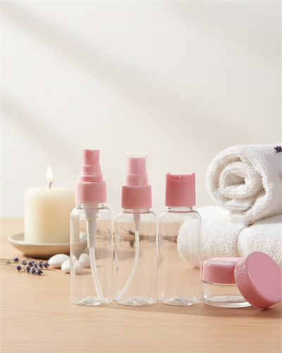 5 Parça Seyahat Boy Kozmetik Seti Şeffaf Düzenleyici