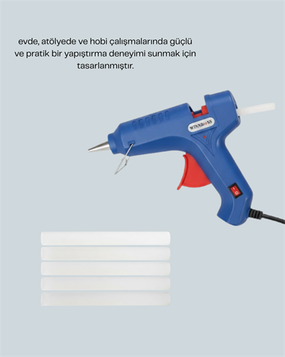 5 Silikon Hediyeli 40W Silikon Tabancası Ev ve Hobi Kullanımı