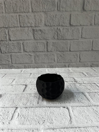 5 cm Küçük Siyah Saksı Minimal Tasarım Sukulent ve Kaktüs Saksısı