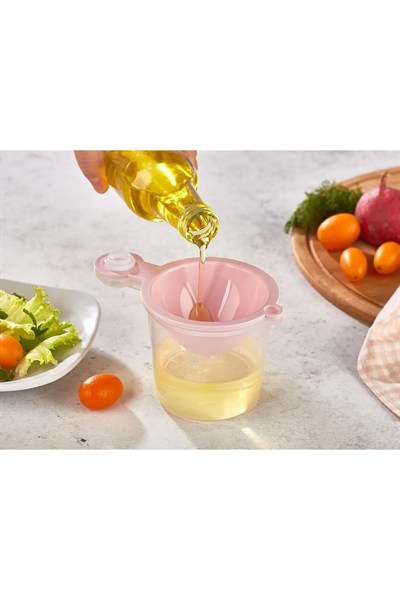 5 in 1 Süzgeç - Huni - Limon Sıkacağı - Yumurta Akı Ayırıcı Hazneli Mutfak Aparatı