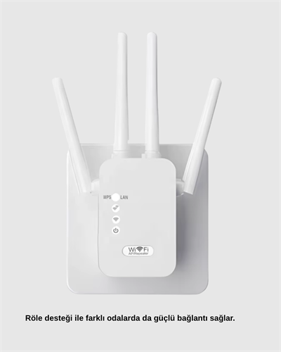 50 Cihaz Destekli 300Mbps Kablosuz Sinyal Güçlendirici RJ45 Kablolu Kullanım