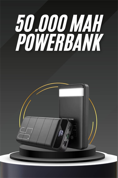 50.000 Mah Led Dijital Göstergeli USB Çıkışı Powerbank