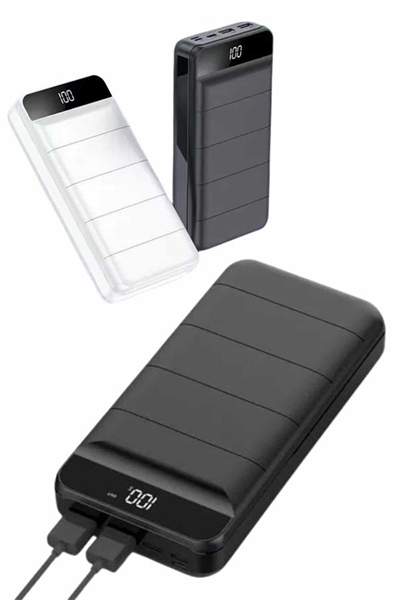 50.000 Mah Powerbank Turbo Hızlı Led Göstergeli Android İOS Uyumlu Taşınabilir Askılı