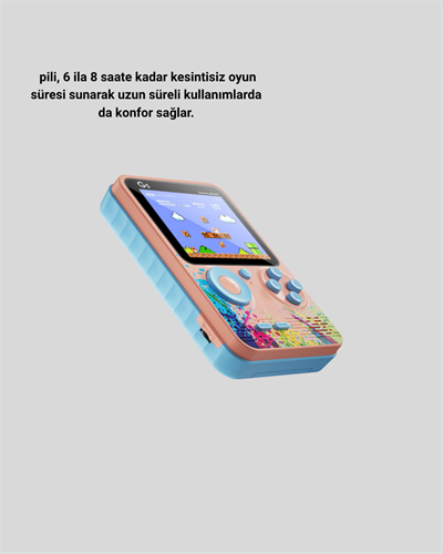 500 Klasik Oyunlu Retro Oyun Konsolu Taşınabilir ve TV Bağlantılı