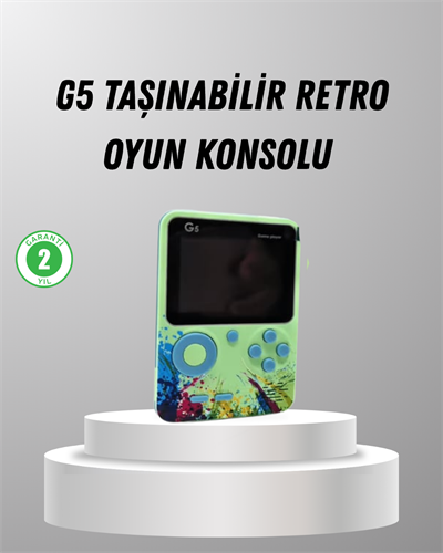 500 Oyunlu G5 Retro Mini Oyun Konsolu 3 İnç Ekran ve TV Desteği