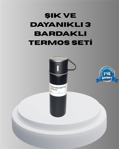 500 ml Vakumlu Termos – Çift Kat Paslanmaz Çelik, Sızdırmaz Kapağıyla Sıcak ve Soğuk İçeceklere Özel