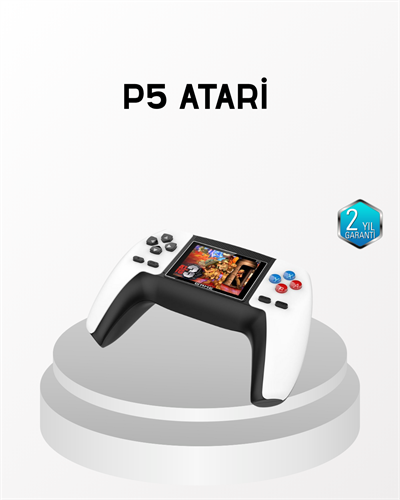 520 Klasik Oyunlu P5™ ControllerView Retro Konsol – Şarjlı,  Ergonomik Tasarım