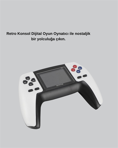 520 Klasik Oyunlu P5™ ControllerView Retro Konsol – Şarjlı,  Ergonomik Tasarım