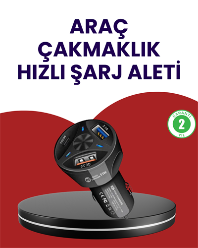 55W PD ve Quick Charge 3.0 Destekli Polygold Araç Şarj Adaptörü