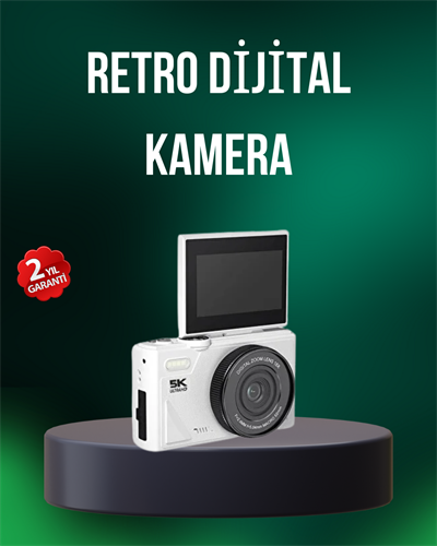 5K 75MP Dijital Kamera WiFi Aktarımlı Otofokus ve 18x Dijital Zoom