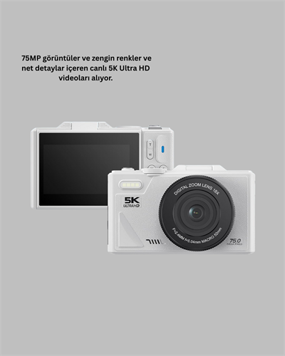 5K Dijital Kamera Otofokus WiFi Aktarım ve 18x Dijital Zoom
