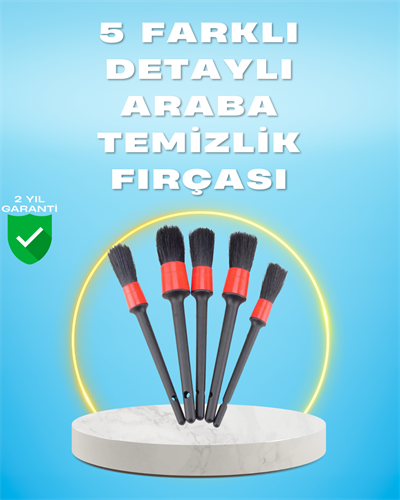 5li Araba Temizlik Fırçaları-Farklı Boyutlu Fırçalarla Derinlemesine Temizlik