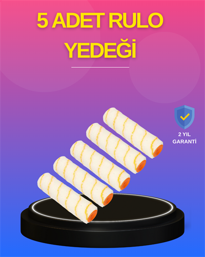 5’li Detay Boya Rulo Takımı Pürüzsüz Yüzey İçin İdeal