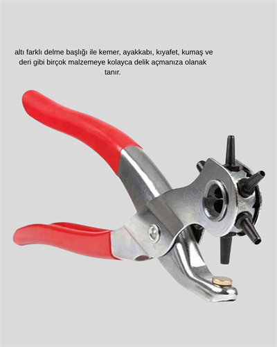 6 Başlıklı Kemer Delme Pense Paslanmaz Çelik Çok Amaçlı