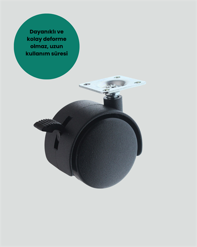 6 cm Kilitli Tekerlek Ayak 4 Adet Sehpa ve Ekipman Uyumlu