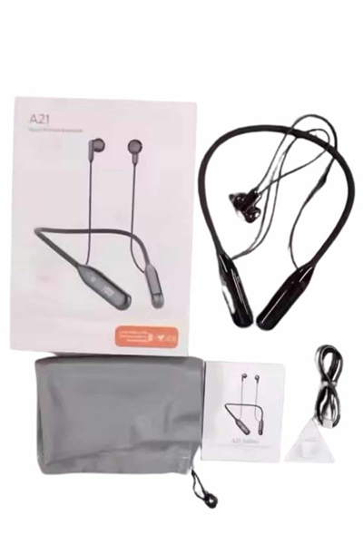 60 Saat Kablolu Boyun Askılı Dijital Göstergeli Bluetooth Kulaklığı