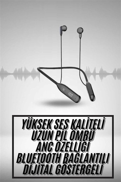 60 Saat Uyumlu Bluetooth Kulaklık Kablolu ANC Özellikli Kulaklık