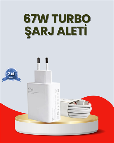 67 Watt Ultra Hızlı Şarj Adaptörü  Redmi 9 10 12C Uyumlu