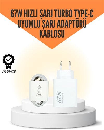 67W Hızlı Şarj Cihazı Yüksek Isı Dayanımlı Type-C Set