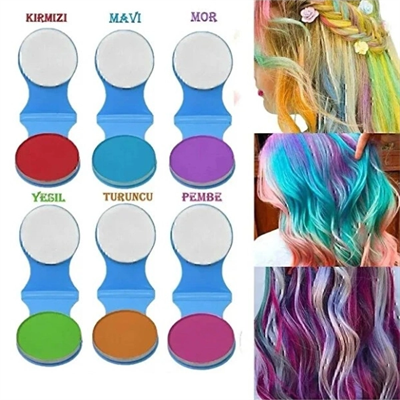 6lı Geçici Saç Tebeşiri Seti