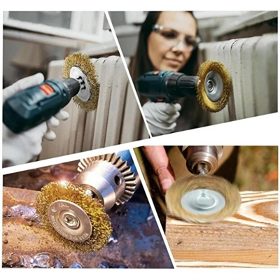 6lı Pimli Tel Fırça Seti - Pas Yağ Kir Boya Yapışkan Çözücü