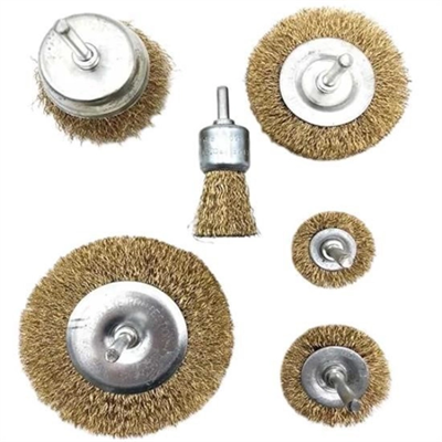 6lı Pimli Tel Fırça Seti - Pas Yağ Kir Boya Yapışkan Çözücü