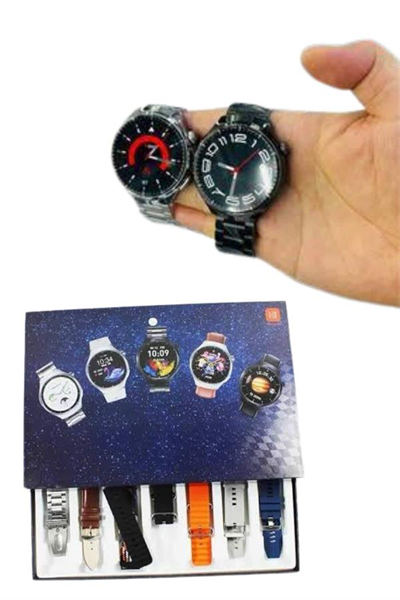 7 Kordonlu Akıllı Saat Siyah Kasa Dokunmatik Ekran Uyku ve Sağlık Takibi