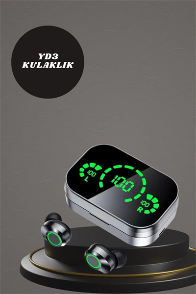 7 Kordonlu Akıllı Saat Ve Aynalı Bluetooth Kulaklık Powerbank Dijital Göstergeli