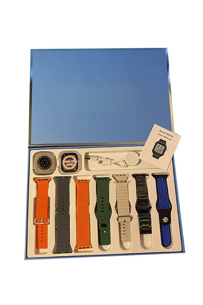 7 Kordonlu Unisex Akıllı Saat Çoklu Kordon Seçeneği Amoled Ekran