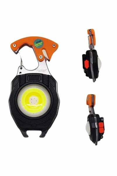 7 Modlu Mini Led Lamba Anahtarlık USB Şarjlı Kamp İçin Taşınabilir