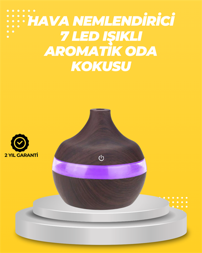 7 Renk LED Işıklı Ultrasonik Aroma Difüzör 300 ml