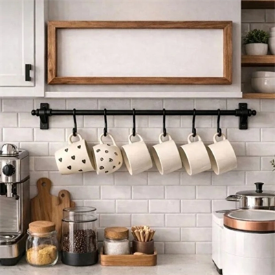 8 Kancalı Yapışkanlı Askı Aparatı