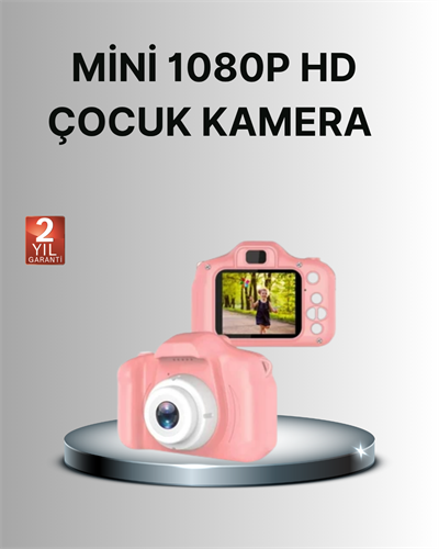 8 Megapiksel Mini Çocuk Kamerası HD Ekranlı Darbeye Dayanıklı ve Şarjlı