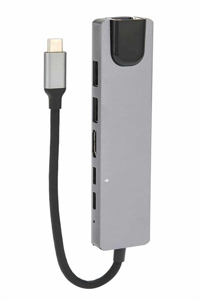 8 Port Çoklayıcı Macbook Ile Uyumlu Çoğaltıcı Type-C dönüştürücü TF SD kart