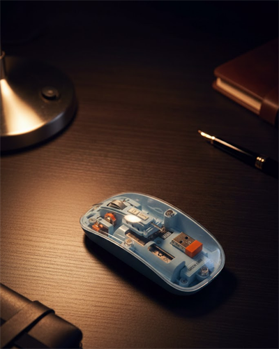 800 1600 DPI Ayarlanabilir Mavi Kablosuz Mouse Pilli