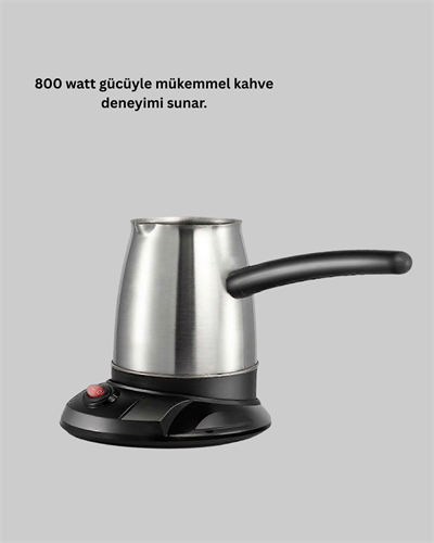 800W Paslanmaz Elektrikli Cezve Gizli Rezistans ve Ergonomik Kulp