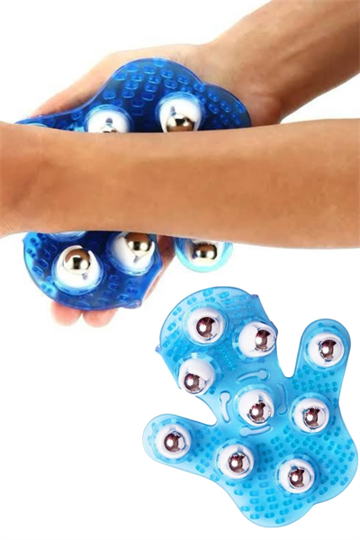 9 Bilyeli El Şeklinde Omuz Bacak Masaj Aleti Masaj Eldiveni Giyilebilir Plastik Vücut Sıkılaştırıcı