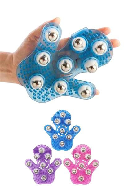 9 Bilyeli El Şeklinde Omuz Bacak Masaj Aleti Masaj Eldiveni Giyilebilir Plastik Vücut Sıkılaştırıcı