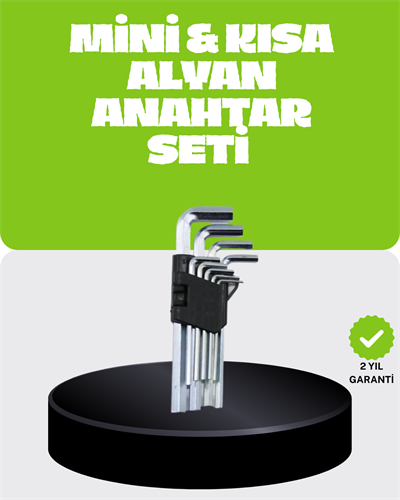 9 Parça Alyan Anahtar Seti Bisiklet Mobilya ve Otomotiv Uyumlu