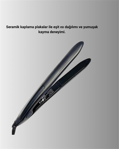 A Kalite Orijinal 2025 Isı Ayarlı Titanyum Seramik Plakalı Profesyonel Saç Düzleştirici