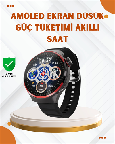 AMOLED Ekranlı Akıllı Saat Bluetooth Arama ve NFC Destekli