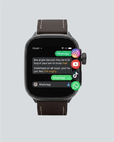 AMOLED Ekranlı Akıllı Saat WhatsApp TikTok YouTube